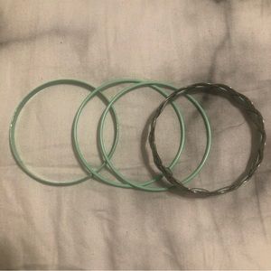 Mint green bangle collection